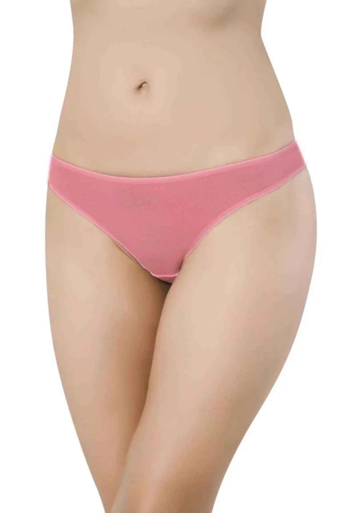 12 adet Süper Eko Set Likralı Kadın Slip Külot Ten Gri Fuşya
