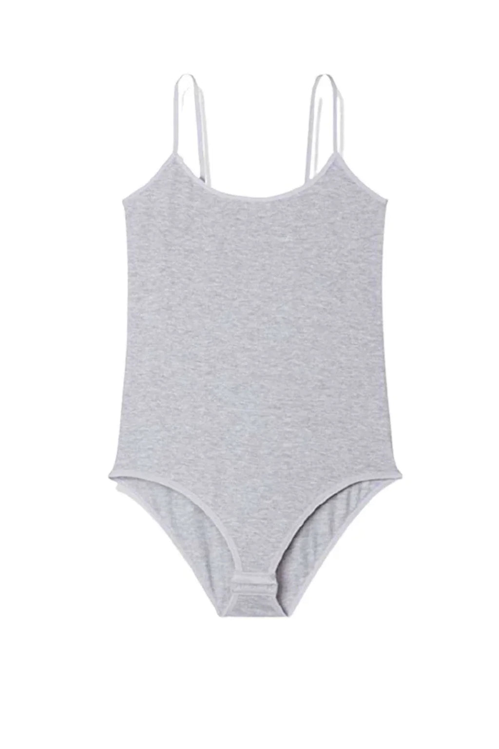 İp Askılı Kadın Çıtçıtlı Body Gri