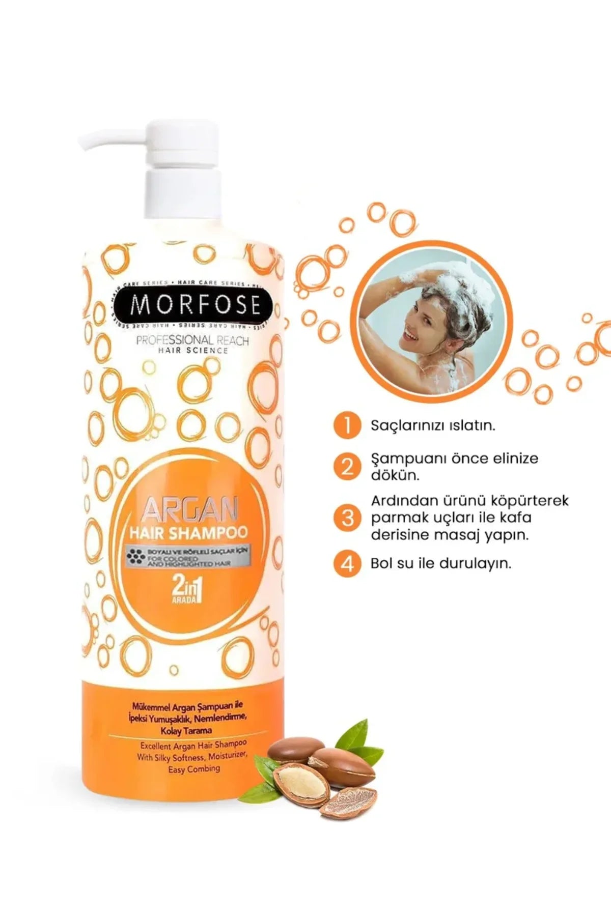 Argan Şampuan 1000 ML - Boyalı Saçlar İçin