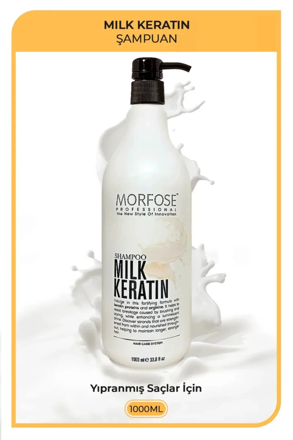 Milk Keratin Şampuan 1000 ML - Besleyici Koruyucu Etki