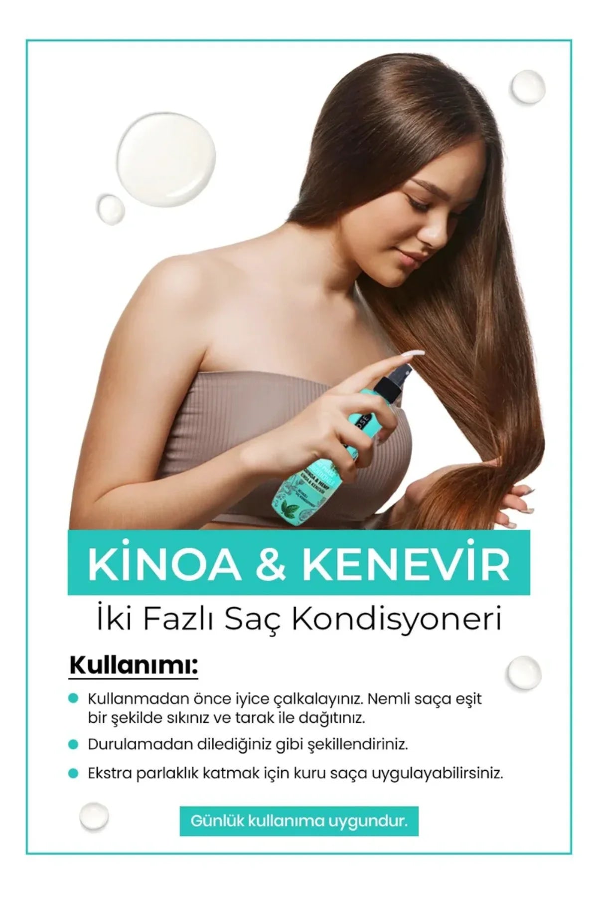 Çift Fazlı Kinoa & Kenevir Kondisyoner Fön Suyu 240 ML - mrfs