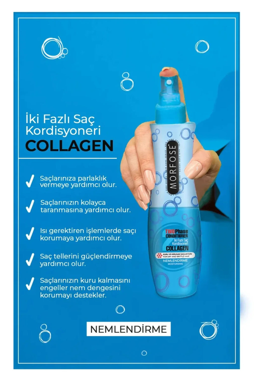 Kolajen Çift Fazlı Kondisyoner Fön Suyu 240 ML - mrfs