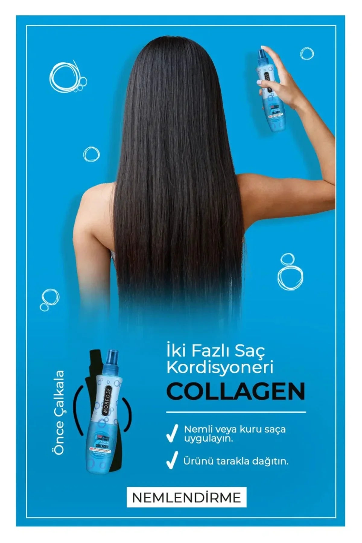 Kolajen Çift Fazlı Kondisyoner Fön Suyu 240 ML - mrfs