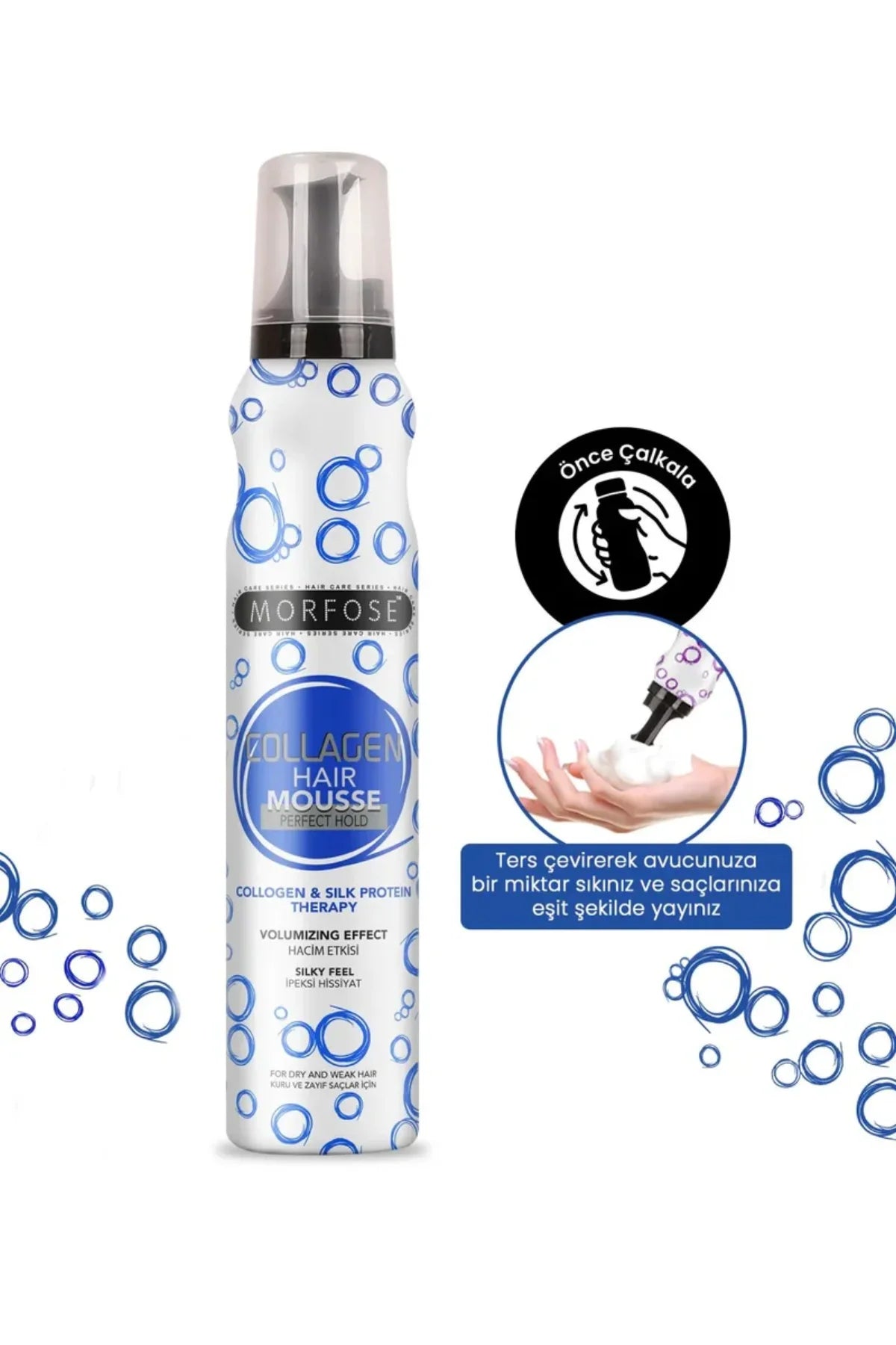 Kolajen Saç Köpük 200 ML - Besleyici Parlak Görünüm - mrfs