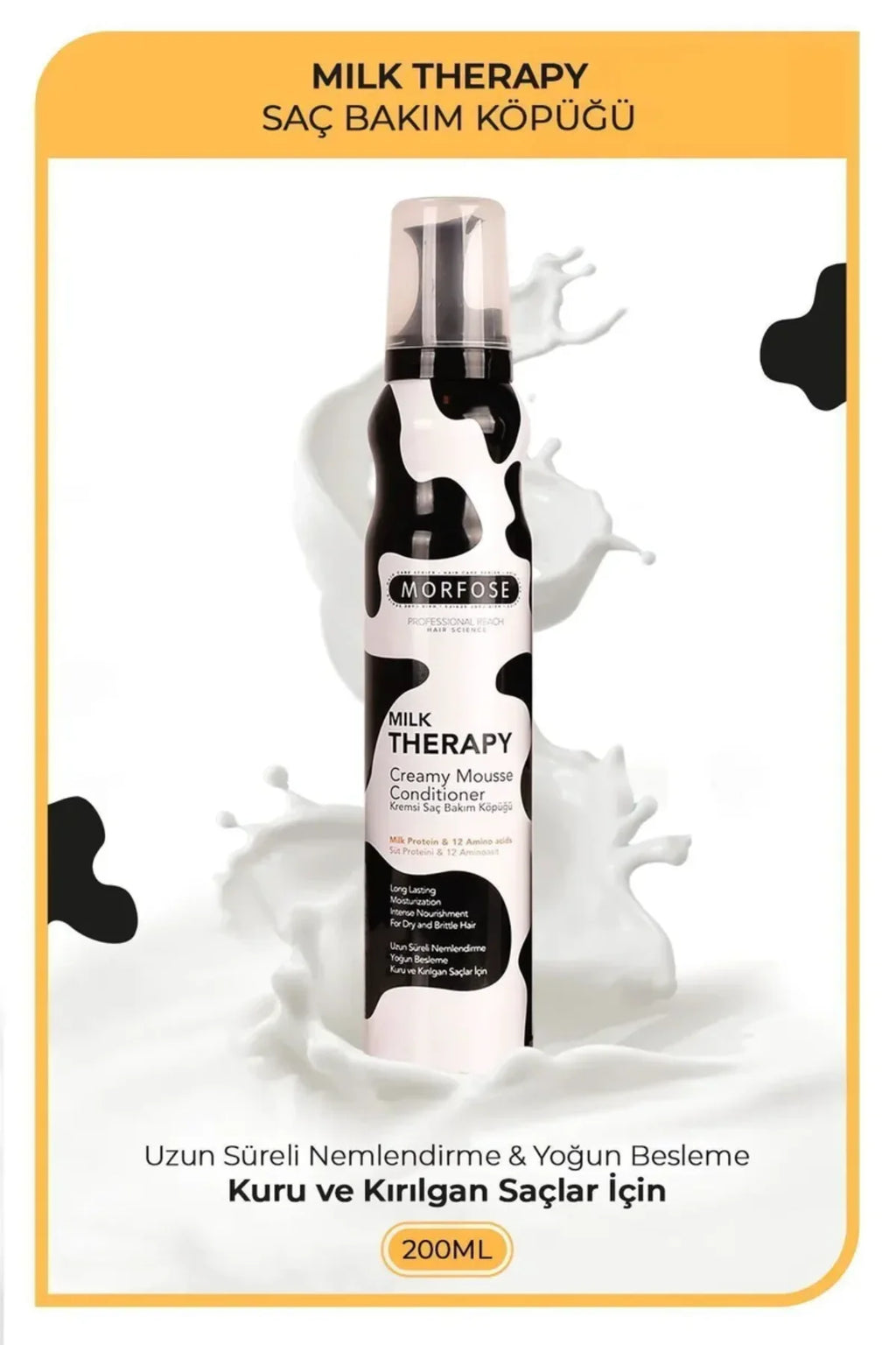 Milk Therapy Kremsi Saç Bakım Köpük 200 ML - Besleyici Koruyucu - mrfs