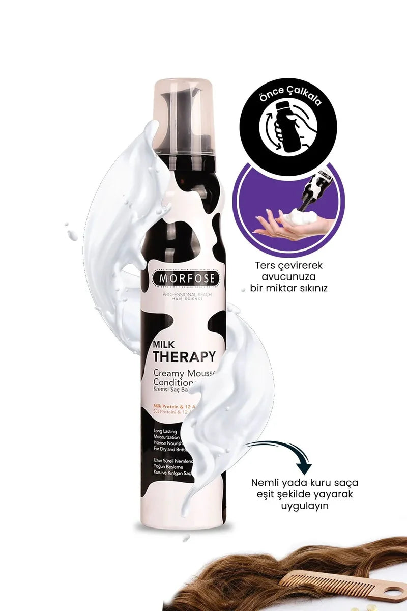 Milk Therapy Kremsi Saç Bakım Köpük 350 ML - Besleyici Koruyucu - mrfs