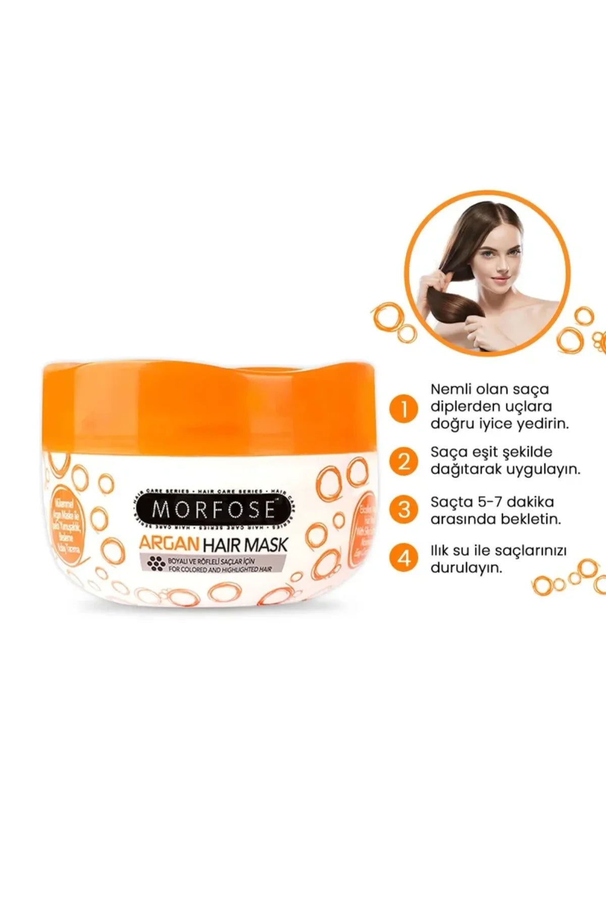 Argan Saç Maskesi 500 ML - Boyalı ve Röfleli Saçlar - mrfs