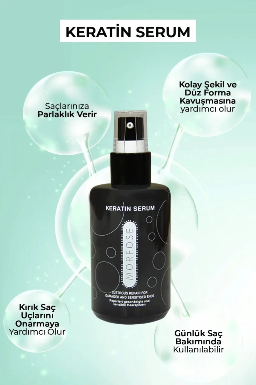 Keratin Saç Serumu 75 ML - Yıpranmış Saçlar için - mrfs