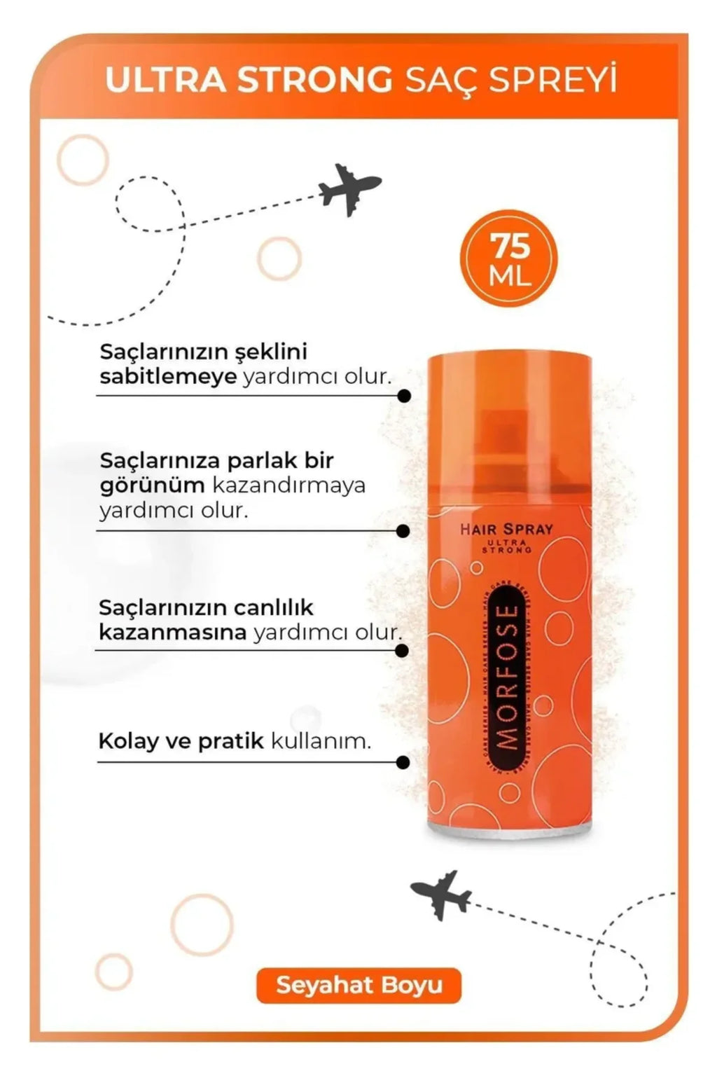 Ultra Strong Saç Spreyi 75 ML - Güçlü Tutuş - mrfs