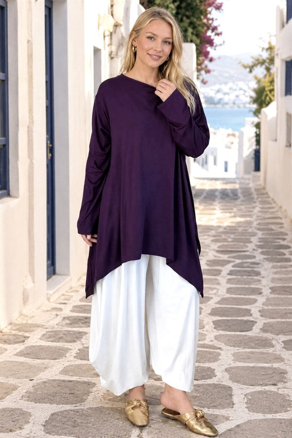 Mor Penye Tunik Elbise