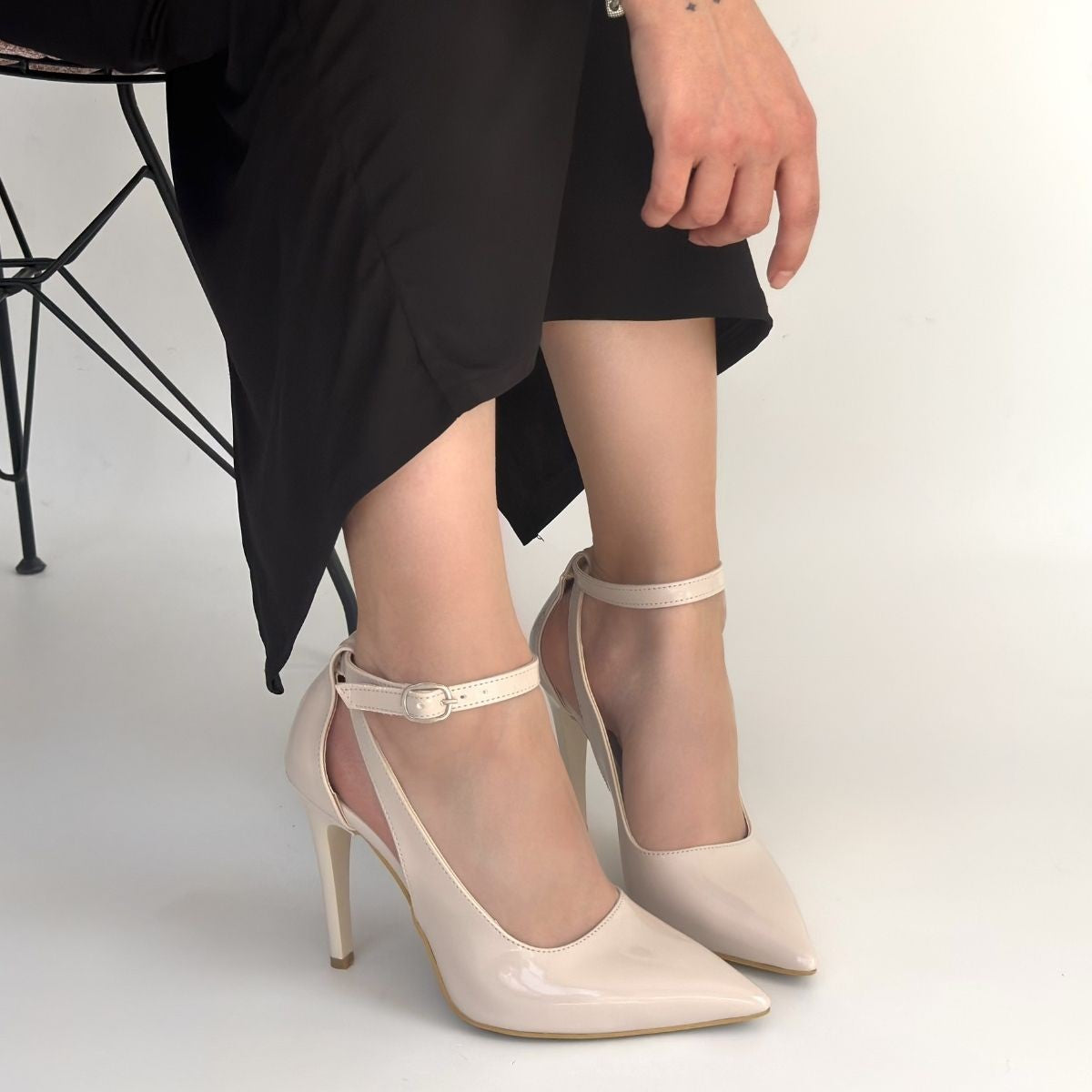 Wenni Bej Rugan Stiletto Ayakkabı
